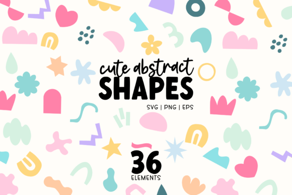 36 Cute Abstract Shapes SVG Bundle