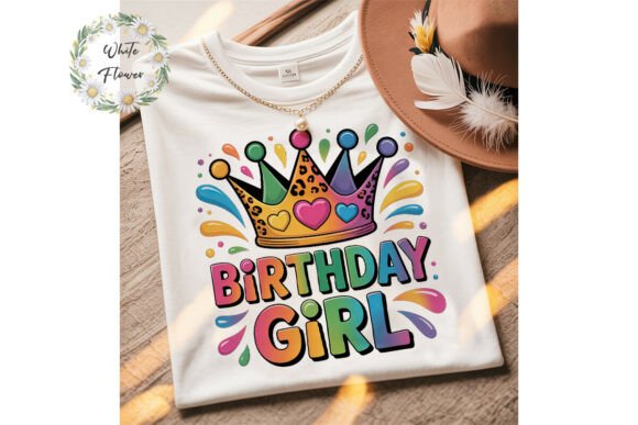 Birthday Girl Leopard Crown Sublimation