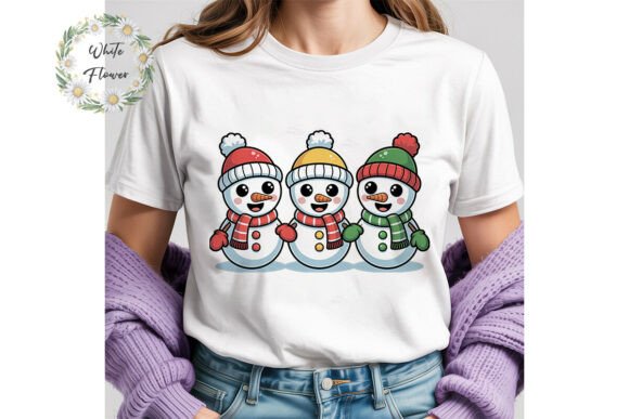 Christmas Snowmen Friends Clipart