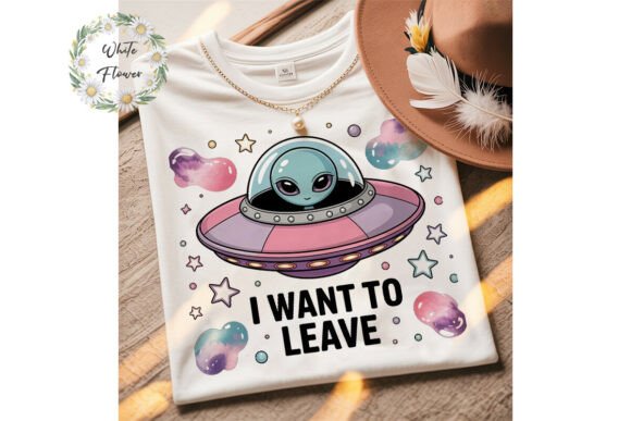 Cute Alien UFO Spaceship PNG Clipart