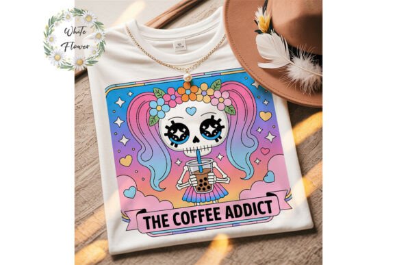 Cute Coffee Skeleton Girl Sublimation