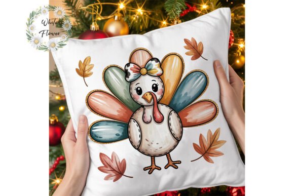 Cute Watercolor Turkey PNG Clipart
