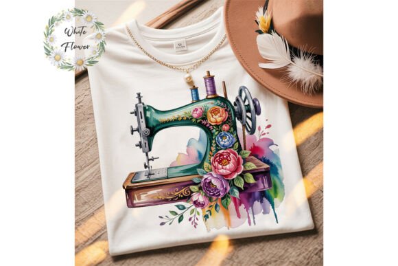 Floral Sewing Machine Sublimation PNG: A Strategic Creative Asset for Modern Makers