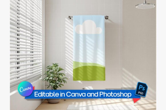 Interior Design Towel Mockup: A Stylish Way to Showcase Textile Designs