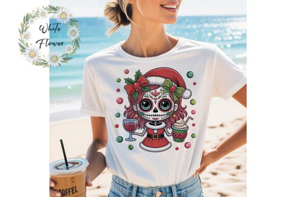 Kawaii Christmas Skeleton PNG Clipart