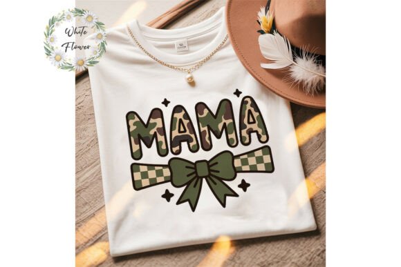 Mama Camo Bow Sublimation Design