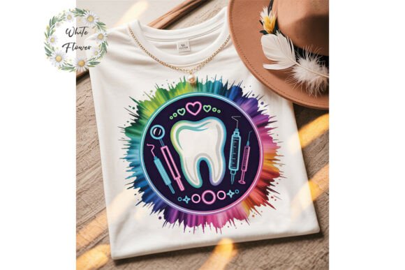 Neon Dental Tool Clipart PNG: High-Resolution, Transparent, Ready for Creative Use