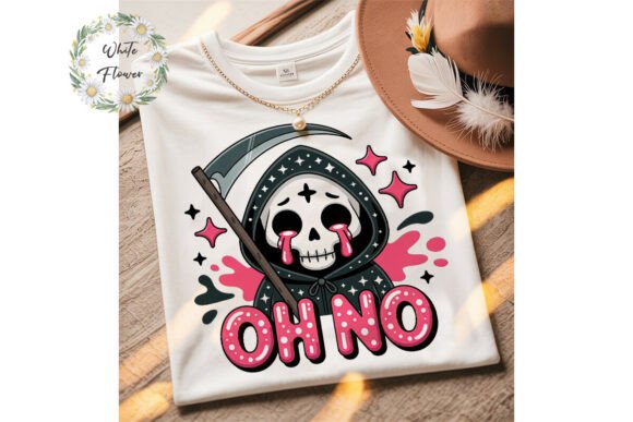 Oh No Sad Grim Reaper Sublimation PNG