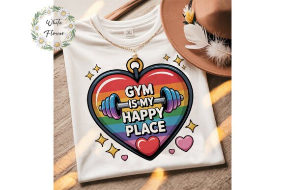 Rainbow Gym Heart Glitter PNG Clipart