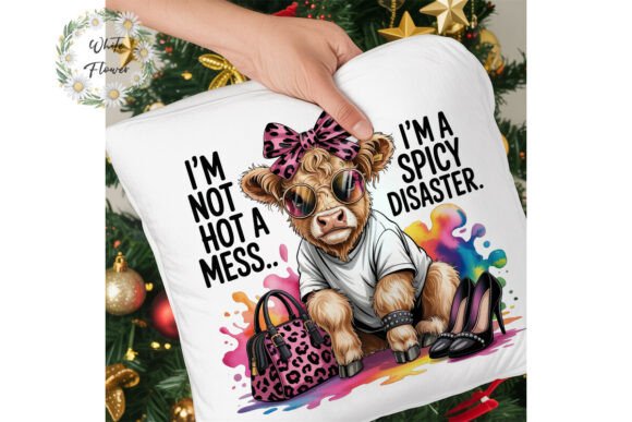Sassy Highland Cow Clipart PNG