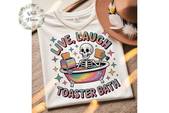 Skeleton Toaster Bath Sublimation PNG