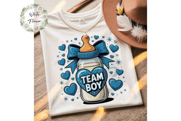 Team Boy Baby Bottle Sublimation PNG: High-Resolution, Commercial-Ready Clipart for Creators