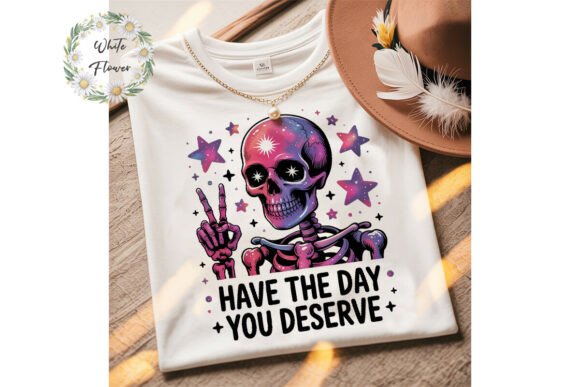 Vibrant Cosmic Skeleton Peace Sign PNG