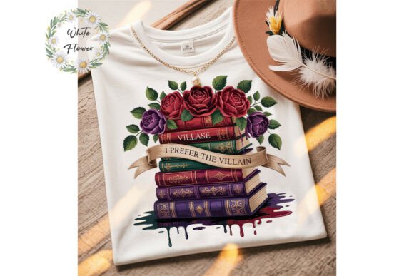 Villain Books Roses Sublimation PNG: A High-Fidelity Creative Asset for Diverse Commercial Applications